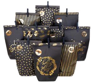 Papierdrachen Adventní kalendář DIY - Black & Gold PPD107