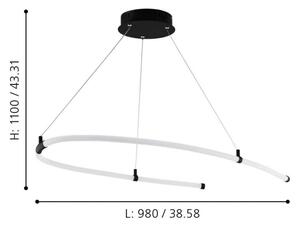 Eglo 99429 - LED Lustr na lanku ALAMEDILLA LED/27W/230V