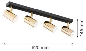 Argon 1688 - Bodové svítidlo LAGOS 4xGU10/5W/230V mosaz/černá