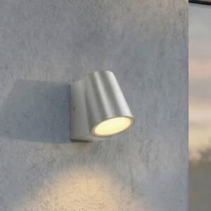 Lindby LED venkovní nástěnné svítidlo Illuvia, hliník, IP54, Hliník / šedá / zinek, Hliník, Moderní