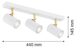 Argon 1475 - Bodové svítidlo LAGOS 3xGU10/5W/230V bílá/zlatá