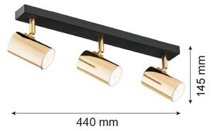 Argon 1474 - Bodové svítidlo LAGOS 3xGU10/5W/230V mosaz/černá