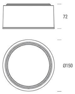 LED2 - LED Stropní svítidlo BUTTON LED/17W/230V stříbrná
