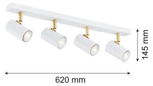 Argon 1689 - Bodové svítidlo LAGOS 4xGU10/5W/230V bílá/zlatá