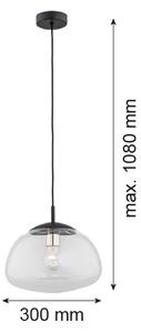 Argon 4332 - Lustr na lanku TRINI 1xE27/15W/230V pr. 30 cm černá