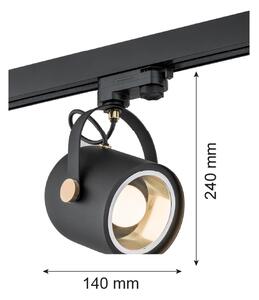 Argon 4311 - Bodové svítidlo do lištového systému NET 1xE27/15W/230V černá