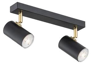 Argon 0891 - Bodové svítidlo LAGOS 2xGU10/5W/230V černá/mosaz