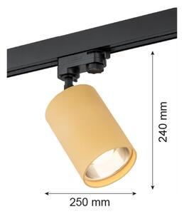 Argon 4304 - Bodové svítidlo do lištového systému BERGEN 1xE27/15W/230V zlatá