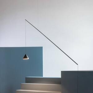 Vibia LED závěsné světlo NORTH, černé, kov, 927, decentralizované, stmívatelný, Černá, Obývací pokoj / jídelna, Plast, Design