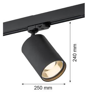 Argon 4306 - Bodové svítidlo do lištového systému BERGEN 1xE27/15W/230V černá