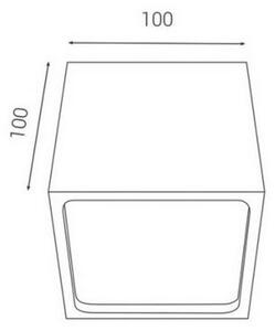 LED2 - LED Venkovní stropní svítidlo CUBE LED/12W/230V antracit IP54