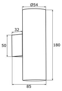 Argon 0909 - Nástěnné svítidlo MITOS 2xGU10/5W/230V černá