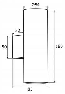 Argon 0913 - Nástěnné svítidlo MITOS 2xGU10/5W/230V mosaz
