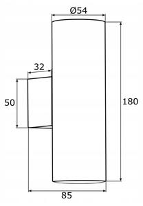 Argon 0910 - Nástěnné svítidlo MITOS 2xGU10/5W/230V bílá