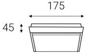 LED2 - LED Venkovní stropní svítidlo QUADO LED/10W/230V antracit IP54