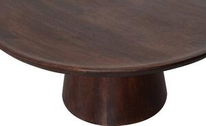 Konferenční stolek godo Ø 90 cm hnědý