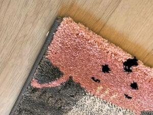 Dětský koberec Kiddo A1079 pink (Varianta: 160 x 230 cm)