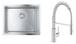 Sada kuchyňská baterie Grohe Get 30361000, ocelový dřez Grohe K700 31574SD1