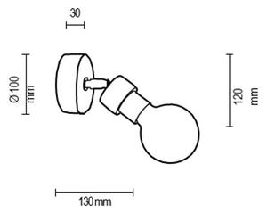 Spot-Light 2834174 - Nástěnné bodové svítidlo MARJOLAINE 1xE27/25W/230V dub