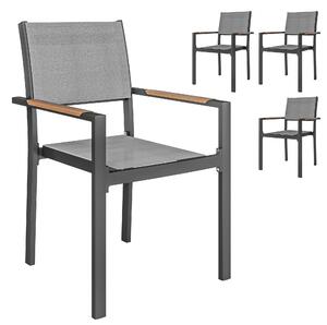 Zahradní židle - Zahradní nábytek - Židle na balkon - Židle na terasu - Venkovní židle - Hliníková konstrukce