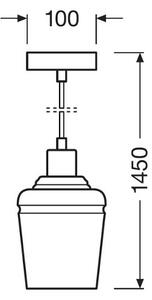 Ledvance - Lustr na lanku JAR 1xE27/40W/230V oranžová