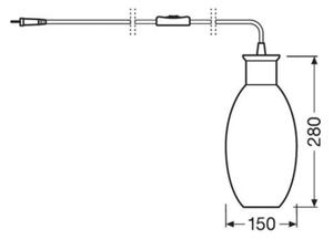 Ledvance - Stolní lampa GRAPE 1xE27/40W/230V oranžová