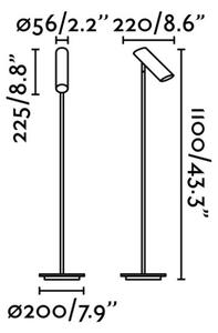FARO 29883 - Stojací lampa LINK 1xGU10/11W/230V bílá