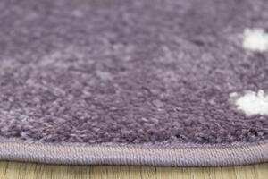 Makro Abra Kulatý dětský koberec Lima C884A Medvídek fialový krémový Rozměr: průměr 100 cm