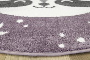 Makro Abra Kulatý dětský koberec Lima C884A Medvídek fialový krémový Rozměr: průměr 100 cm