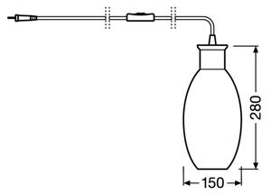 Ledvance - Stolní lampa GRAPE 1xE27/40W/230V