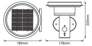 Ledvance - LED Stmívatelné solární svítidlo se senzorem CIRCLE LED/6W/3,2V IP44
