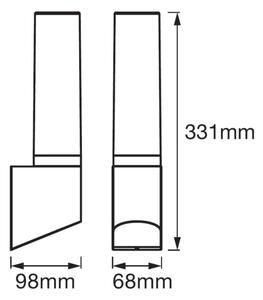 Ledvance - LED Venkovní nástěnné svítidlo FLARE LED/7W/230V IP44