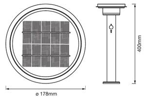 Ledvance - LED Stmívatelná solární lampa se senzorem CIRCLE LED/6W/3,2V IP44