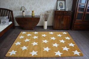 Balta Koberec SKETCH - FA68 Hvězdy zlatý krémový Rozměr: 120x170 cm