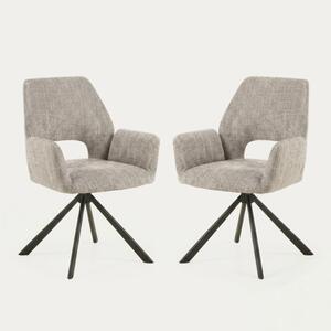 Set dvou jídelních židlí NORVIA šedý 388162 (2 ks)