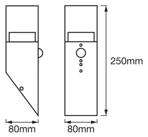 Ledvance - LED Venkovní nástěnné svítidlo se senzorem CRYSTAL LED/5W/230V IP44