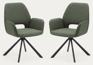 Set dvou jídelních židlí NORVIA zelený 392442 (2 ks)