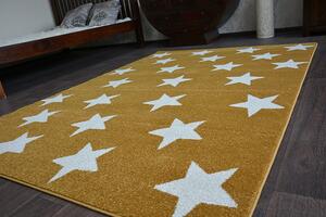 Balta Koberec SKETCH - FA68 Hvězdy zlatý krémový Rozměr: 120x170 cm
