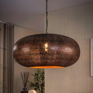 ZIJLSTRA Závěsné světlo Cielo, Ø 90 cm, měď, kov, E27, 1žárovkové, stmívatelný, Měď, Obývací pokoj / jídelna, kov, Starožitný