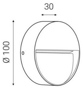 LED2 - LED Venkovní nástěnné svítidlo STEP ON LED/3W/230V IP54