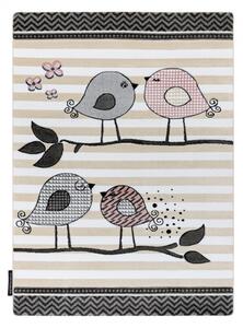 Makro Abra Dětský kusový koberec PETIT ptáčci krémový Rozměr: 120x170 cm