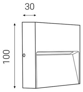 LED2 - LED Venkovní nástěnné svítidlo STEP ON LED/3W/230V antracit IP54