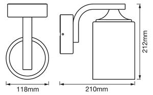 Ledvance - Venkovní nástěnné svítidlo CYLINDER 1xE27/60W/230V IP43 bílá