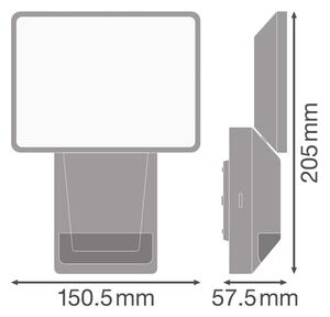 Ledvance - LED Venkovní nástěnný reflektor se senzorem FLOOD LED/15W/230V IP55