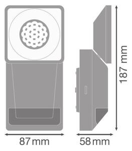 Ledvance - LED Venkovní nástěnné svítidlo se senzorem SPOT LED/8W/230V IP55 bílá
