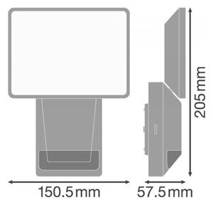 Ledvance - LED Venkovní nástěnný reflektor se senzorem FLOOD LED/15W/230V IP55