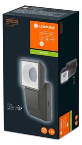 Ledvance -LED Venkovní nástěnné svítidlo se senzorem SPOT LED/8W/230V IP55 černá
