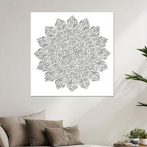 Dřevěná mandala Propojení | Rozměry (cm): 40x40 | Zvolte barvu dekoru: Bílá