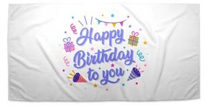 Sablio Ručník Happy birthday to you 3 - 30x50 cm