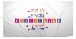 Sablio Ručník Když Bůh stvořil přítelkyně - 30x50 cm